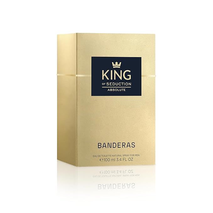 Banderas Perfumes - King of Seduction Absolute - Eau de Toilette for Men - Long Lasting - Fresh, Masculine and Elegant Fragance - Woody and Moss Notes - Ideal for Day Wear - 3.4 Fl Oz