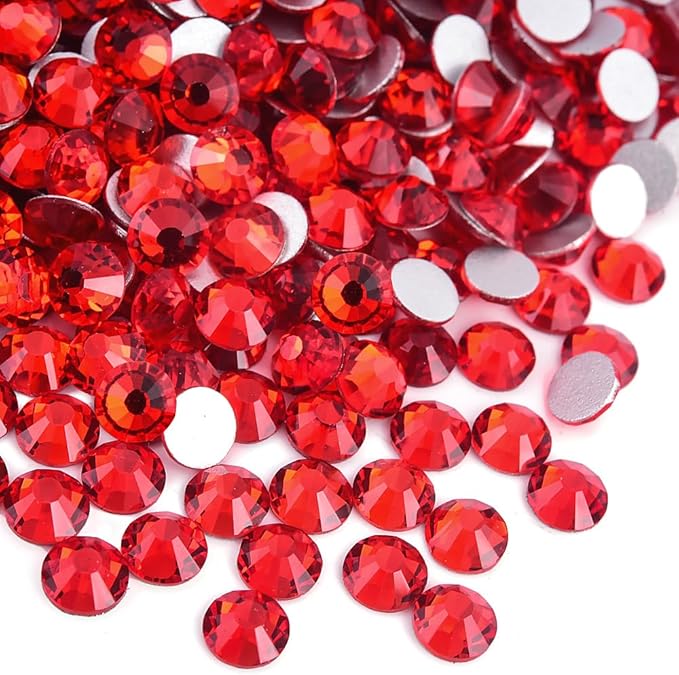 Blinginbox Flatback Rhinestones Bulk,14400pcs Crystal Round Loose Gemstones Glass Rhinestones for Crafts Makeup Nail Art Clothes Shoes DIY Decorations(SS16,3.8-4.0mm,Lt.siam)