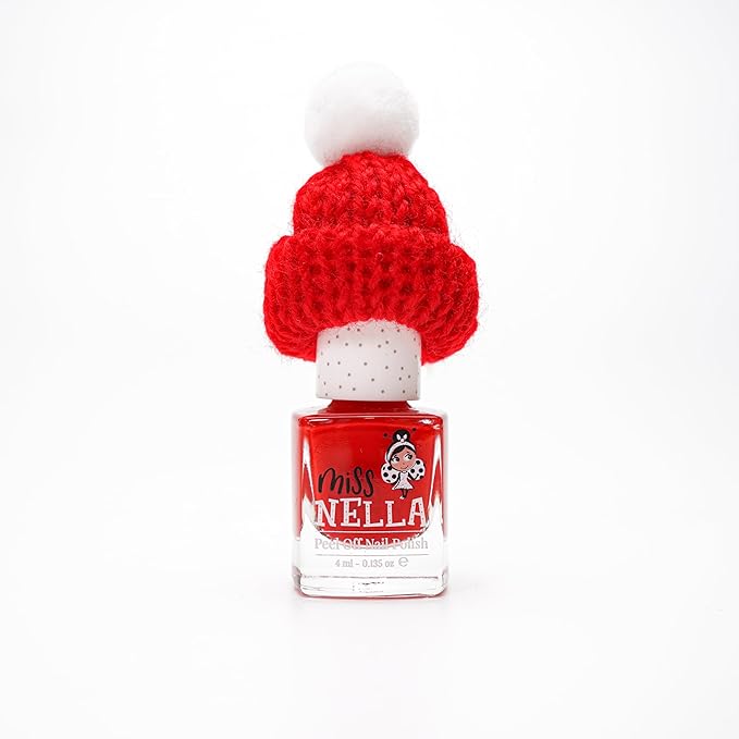 Miss Nella Festive Dimond- Christmas Bauble Gift Set for Children, Nail Polish and Lip Gloss (3 Polish 1 Gloss, 4)
