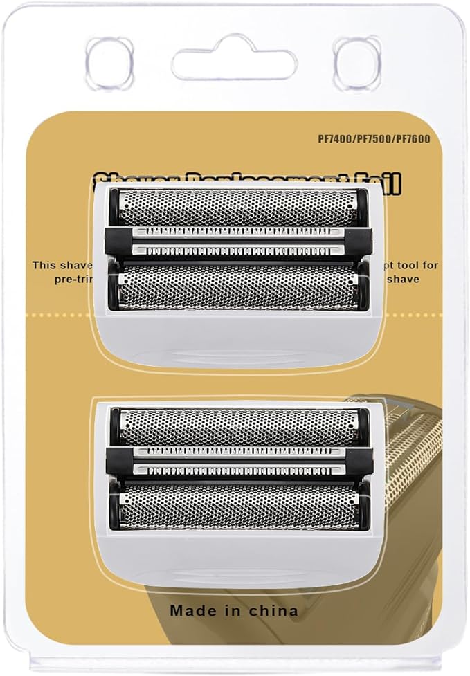 SPF-7580 Replacement Head and Cutter Assembly Compatible with Remington PF7580,PF7400,PF7500,and PF7600 Foil Shavers，2 PACK（White）