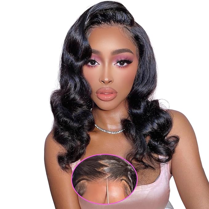 16 inch Bob Wig Human Hair Glueless Body Wave Lace Front Wigs Human Hair Pre Plucked Pre Cut 9x5 HD Lace Closure Wigs Human Hair for Black Women Bob Wig Human Hair Glueless For Beginners 200% Density