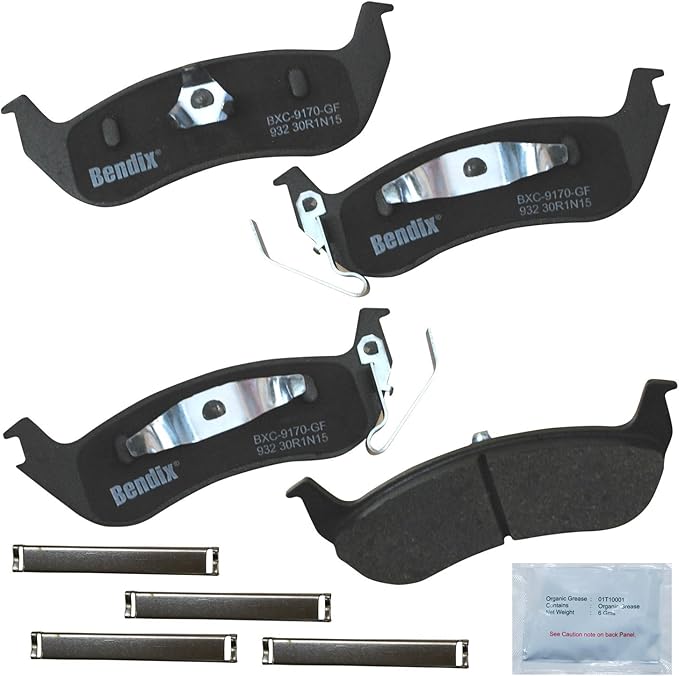 Bendix Priority1 CFC932 Ceramic Rear Brake Pads for Ford Grand Marquis 2004-2003, Mercury Grand Marquis 2011-2003