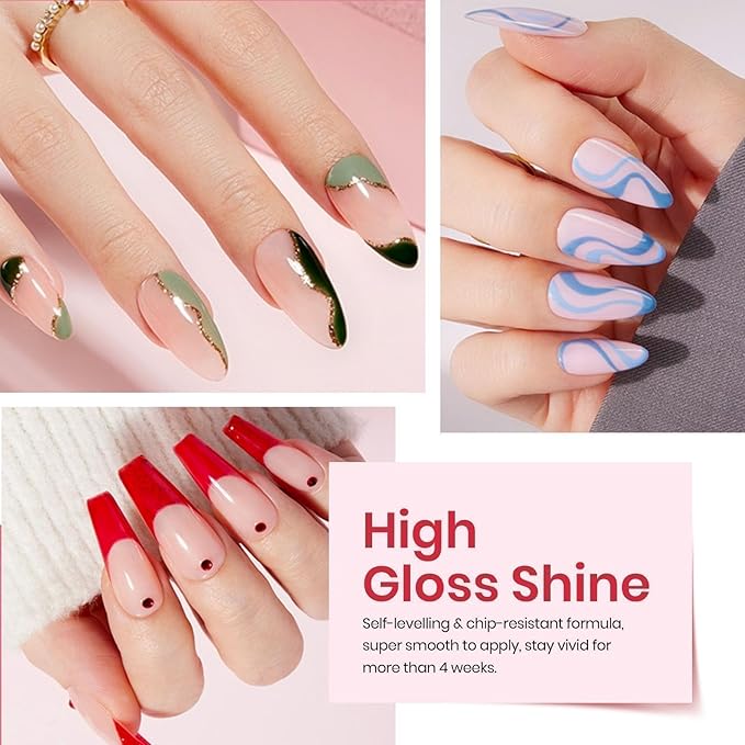 Beetles Pastel Gel Nail Polish Set 36 Colors Pink White Glitter with Base Matte and Glossy Top Spring Gel Polish Set Soak off UV Led Spring Gel Polish Holiday Nail Art for Women