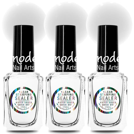 SheModern Stamping SEALER Water-Based Clear Air-Dry Polishes Collection to Prevent Smearing/Smudging Stamping Images Before Apply Regular Air-Dry Top Coat. These are Not Stamping Polishes