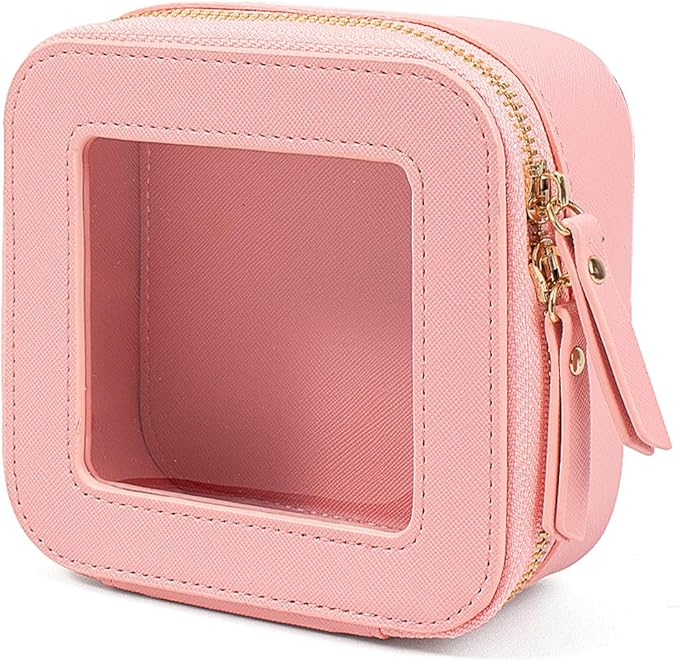 Clear Makeup Bag, Small Makeup Bag TSA Approved Toiletry Bag Cosmetic Travel Bag Cute Makeup Bag Organizer Makeup Case Pouch Car Essentials for Women Men