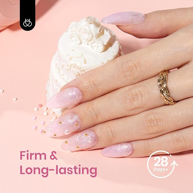 beetles Gel Polish 12 Colors Poly Nail Extension Kit Clear Jelly White Glitter Nude Pink Builder Manicure Enhancement Starter Set Need Cure UV Led Nail Lamp Balletcore Collection All-in-One Nail Art