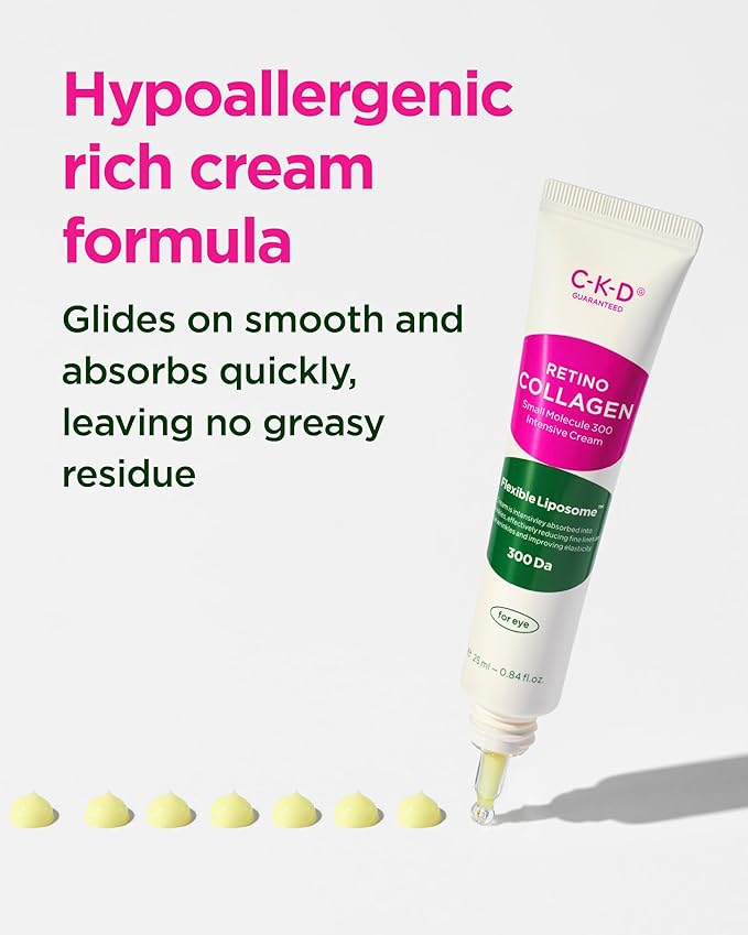 CKD Retino Collagen Intensive Cream - Retinal Spot Collagen Cream for Fine Lines, Deep Wrinkles, and Sagging Reduction. Anti-Aging and Youthful Skin. Korean Skin Care. 0.84 fl oz