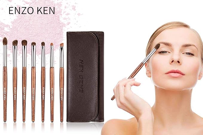Natural Pony Hair Eye Shadow Brush Set, Small Eyeshadow Brushes Set, Eye Makeup Brushes Set Professional, Small Nose Contour Brush, Angled Eyeshadow Brush, Eye Brush, Eyeshadow Blending Brush