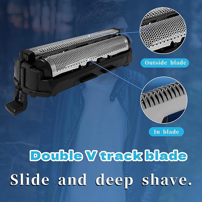 Replacement Film and Blade for Shaver Replacement Heads ES9087 ES9068 ES8101 Electric Shaver Head Cutter Blade Set Accessories Compatible with ES-CST2Q, ES-CST2S, ES-CST2R, ES-CST2T