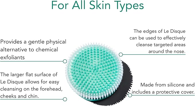 Dore Le Disque Silicone Facial Cleansing Tool – Gentle Exfoliating & Massaging Skincare Accessory – Soft Design for Daily Face Care & Product Absorption