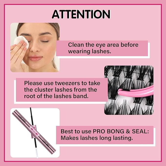 280 Pcs Individual Lashes 40D Mixed Lash Clusters Devil Style Lashes That Look Like Eyelash Extensions Wispy Lashes DIY Individual Lashes At Home (40D-C-8-16mix,Manga)