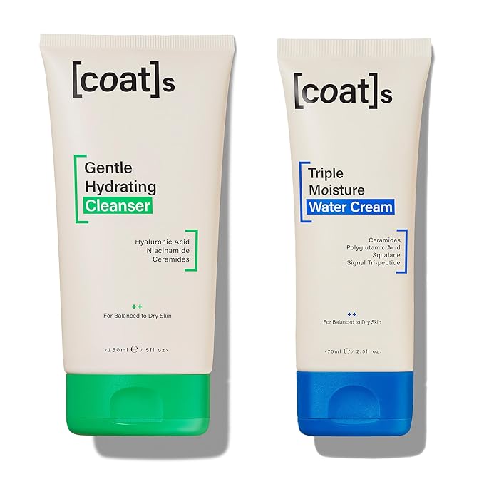 COATS Daily Duo 2-Step Bundle – Hydrating Cleanser & Triple Moisture Water Cream – Helps Prevent Breakouts & Protect Skin Barrier with Ceramides – Designed for Teens