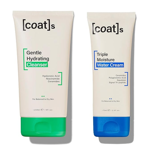 COATS Daily Duo 2-Step Bundle – Hydrating Cleanser & Triple Moisture Water Cream – Helps Prevent Breakouts & Protect Skin Barrier with Ceramides – Designed for Teens