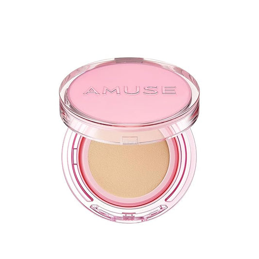 Amuse SEOUL DEW POWER VEGAN CUSHION 02 HEALTHY | beige | Dewy, glow, long-lasting, double coverage, clean beauty, lightweight, natural look, foundation for sensitive skin, hydrating cushion