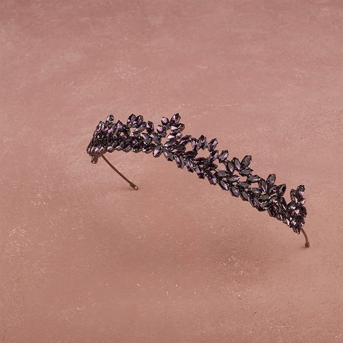 Women's Tiara, Crown for Henna Wedding Party | Glitter Hair Accessories for Bridal Birthday Pageant Prom Halloween Costume Christmas, Halloween Princess Crowns | Dream Design - Purple