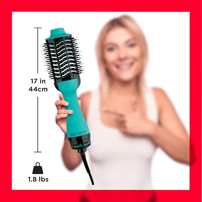 REVLON One Step Hair Dryer And Volumizer Hot Air Brush, Turquoise Volumizer, 1 Count