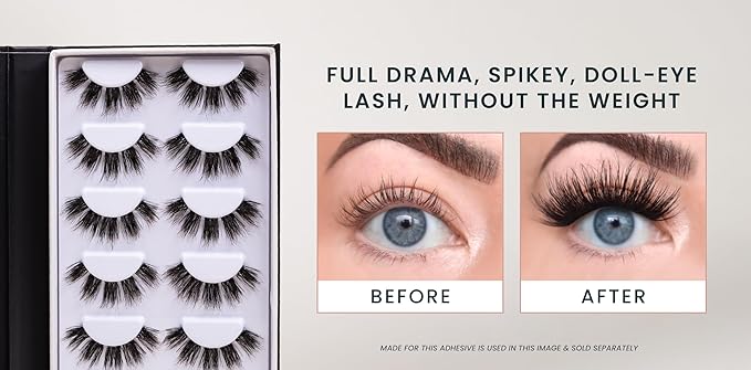 FlutterHabit Weightless Collection, DIY lash Extensions [1 month], Lash Clusters for Women, Salon Quality At Home Eyelash Extension Kit, Dramatic False Lashes (Dramatic), No Lash Glue Included