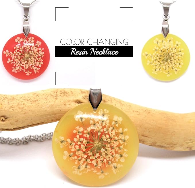 Temperature Activated Thermochromic Powder Pigment RED to Yellow Color Changing at 82F/28C for DIY Color Changing T-Shirts Shoes Nail Art Resin Art Science Experiments