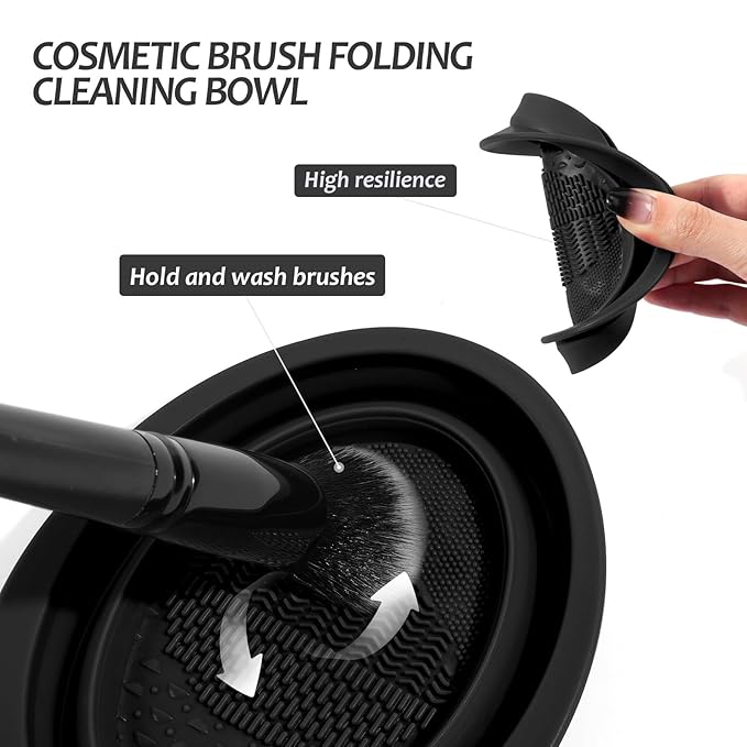 MAANGE Makeup Brushes 42 Pcs Makeup Kit, Multi-functional Makeup Tool Set with Makeup Brush Foundation Brush Make up Brushes Set (Black, 42 Piece Set)