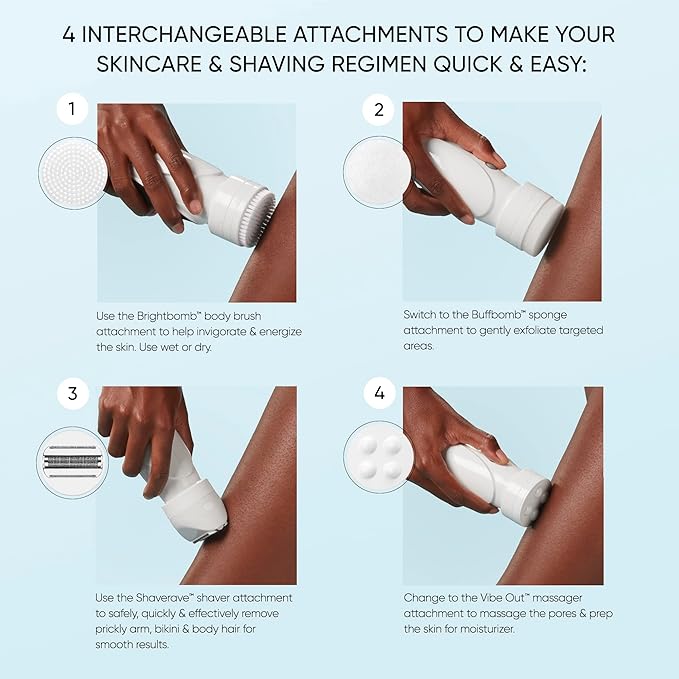 Conair GIRLBOMB Shaver for Women and Body Buffer, Wet/Dry, Lithium Ion Rechargeable