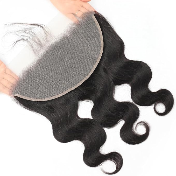 13x6 Lace Frontal Human Hair Closure Body Wave HD Transparent Frontal Closure 13x6 Ear to Ear Closure With Baby Hair Free Part 100% Virgin Human Hair Closure Natural Hairline 22inch