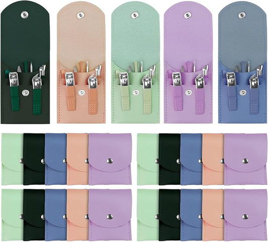 Manicure Set Bulk, Nail Clippers Kit Stainless Steel Fingernail Clippers Set, Sturdy Nail Tip Cutter Trimmers Professional Grooming Toenail Clippers Personal Pedicure Kits Gift (20 Pack 9 in 1)