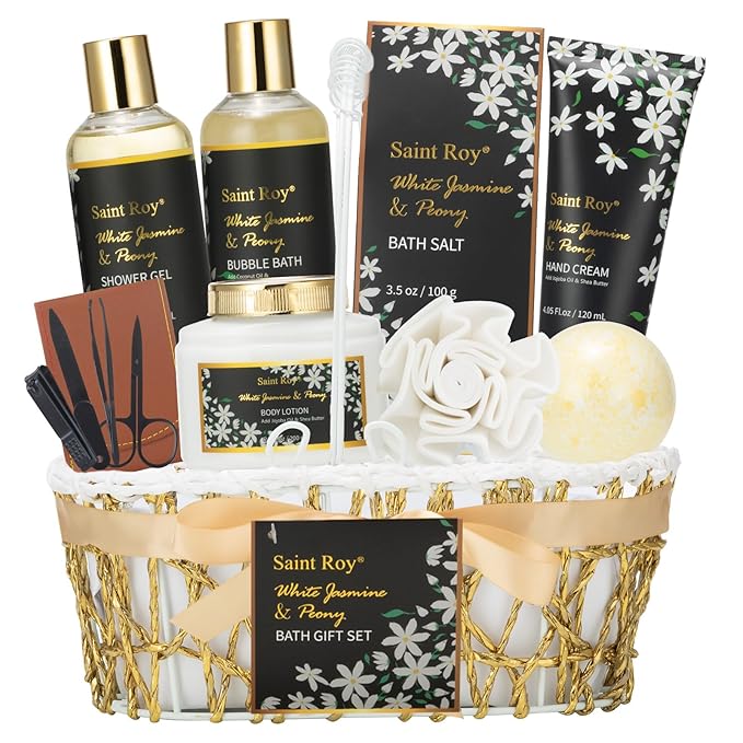Spa Gift Basket Set for Women Men Bath and Body Gift Basket for Women Gifts Valentines Gifts Spa Gift Set for Birthday Gift Bath Spa Set Bath Kit Spa Kit Gift Set for Mothers Day Christmas