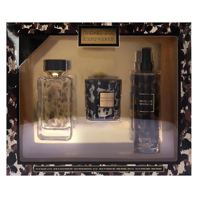 Rachel Zoe Empowered for Women - 3 Pc Gift Set 3.4oz EDP Spray, 10oz Fragrance Mist, 6.3oz Candle
