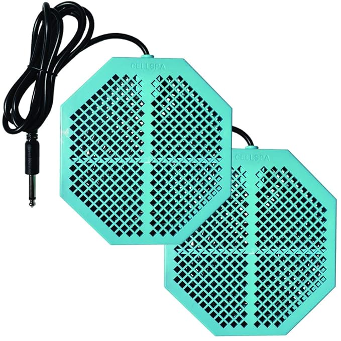 2 Pack CS-900 Twice Powerful 6.5" x 5.5" Ion Detox Foot Bath Arrays Flat Dual Coil Stainless Steel Aqua Ionic Cleanse Array Compatible With Most 1/4" Plug Type Detox Machines