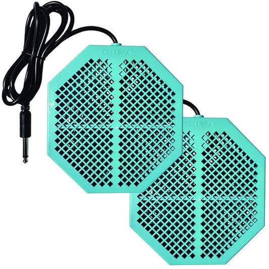 2 Pack CS-900 Twice Powerful 6.5" x 5.5" Ion Detox Foot Bath Arrays Flat Dual Coil Stainless Steel Aqua Ionic Cleanse Array Compatible With Most 1/4" Plug Type Detox Machines