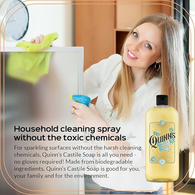 Quinn's Pure Castile Organic Unscented Liquid Soap 32 oz Pure Castile Organic Peppermint Liquid Soap 32 oz