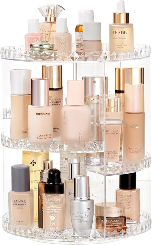HBlife 360 Rotating Makeup Organizer (Diamond, Small)