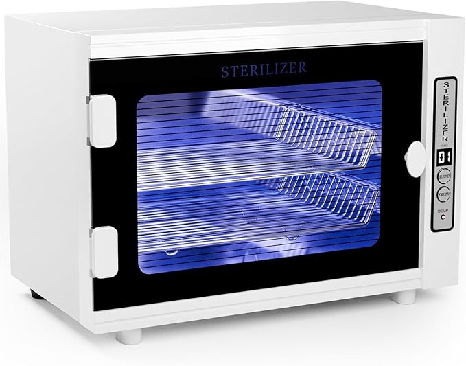 Nail Tool Cabinet, 12L Large Capacity Sanitizer Box Cleaning Supplies, Multi-Functional Nail Cleaner Box Manicure Tool Cleaning Cabinet Equipment Sanitizing for Beauty, Nail Salon Tool, Toys, Towels