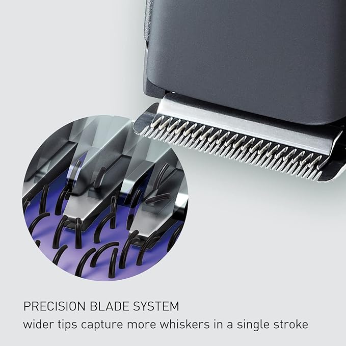 Panasonic Long Beard Trimmer for Men, 58 Length Settings and 4 Attachments for Cutting and Detailing, Cordless or Corded Operation – ER-GB96-K (Black)