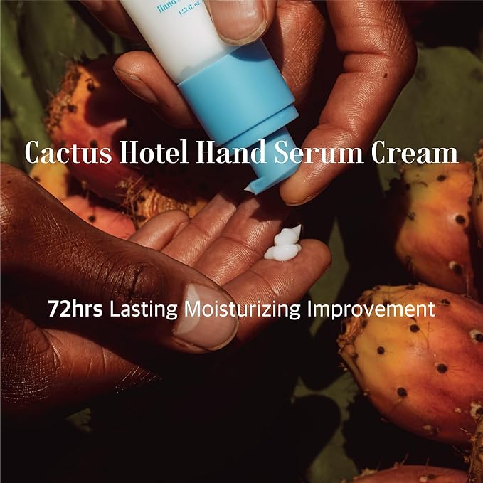 Fountain of Waters Cactus Hotel Hand Wash 300ml and Hand Serum Cream 45ml, Special Set of Gifts for Her - Vegan Cruelty-Free Premium Hand Wash with Almond Oil, Crafted in Korea