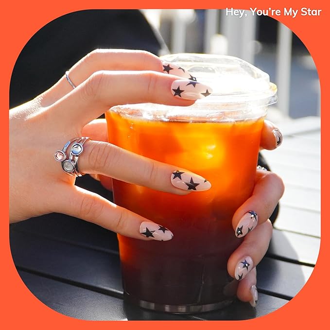 Essentials Bundle - Semi Cured Gel Nail Strips (Hey, You're My Star) + Top Gel [2 Pack]