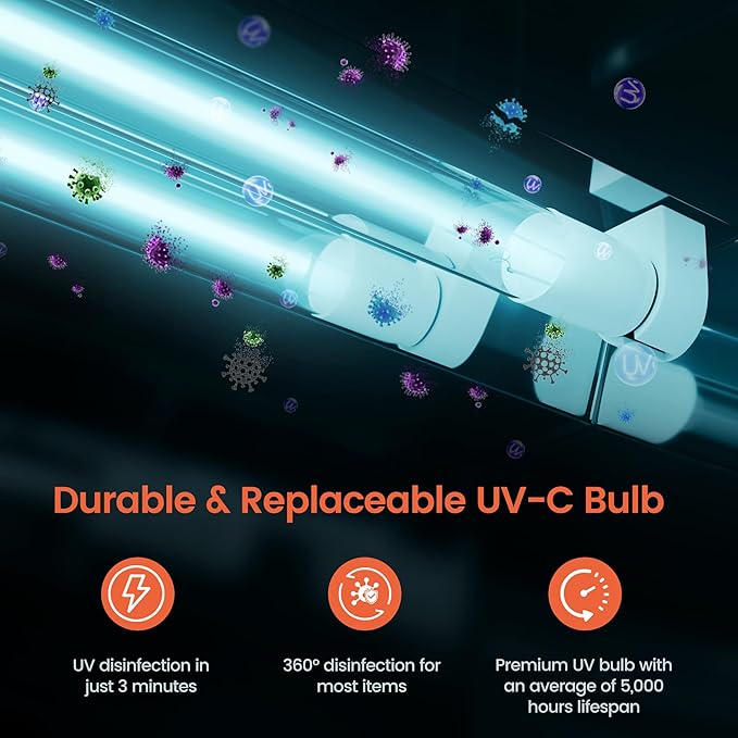 UV Sanitizer Cabinet Professional Disinfection Box 8L Capacity for Salon Tools, Manicure Set, Smartphones and Home Use