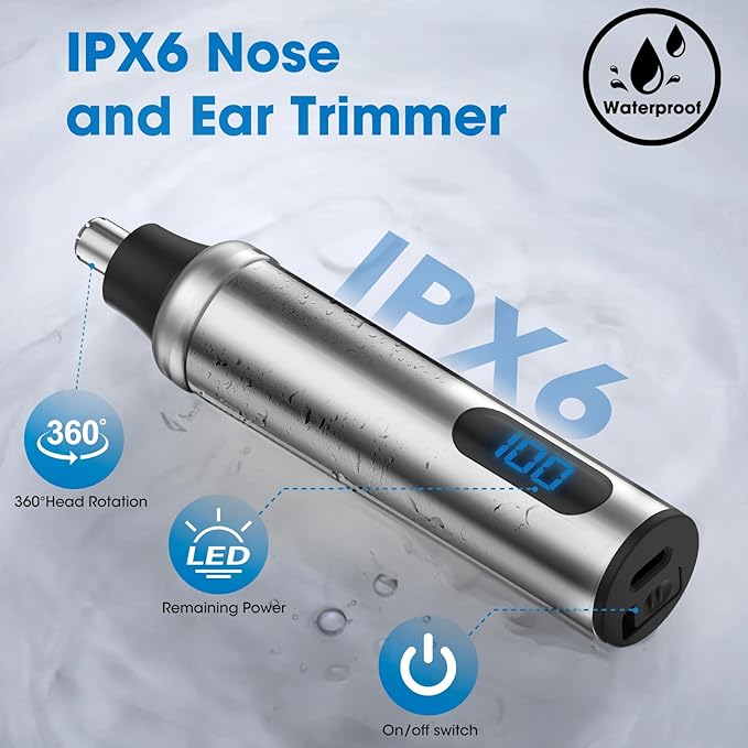 Suttik Professional Hair Clippers for Men, Barber Clippers and Trimmers Set, Foil Shavers for Men, 4 in 1 Cordless Hair Clippers Set Hair Cutting Kit Barber kit with LED Display