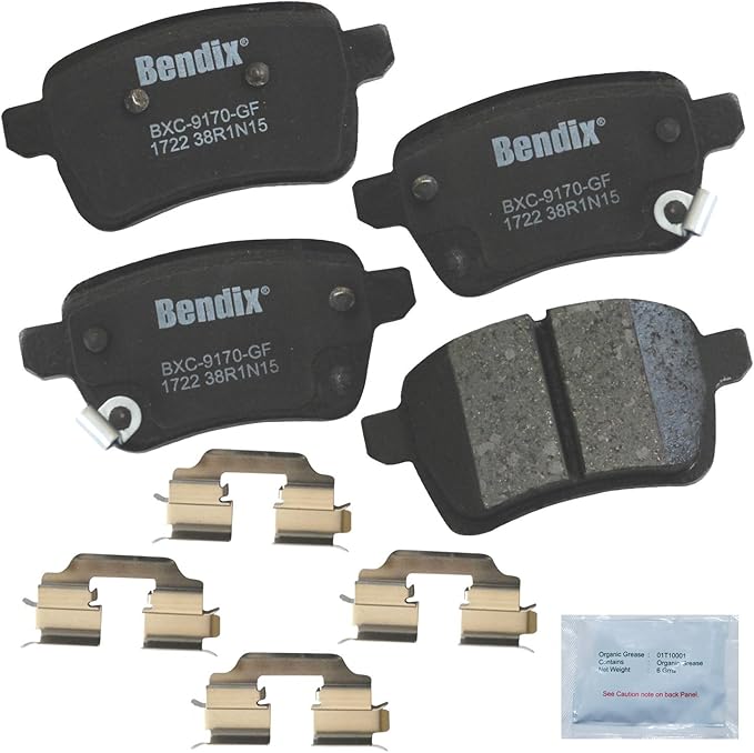 Bendix Priority1 CFC1722 Ceramic Rear Brake Pads for Fiat 500L 2020-2014