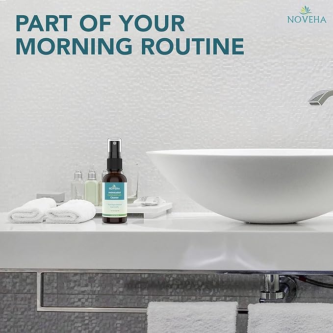 NOVEHA Eyelid and Lash Cleanser - Fast Acting Soothing Formula, Effective Relief from Irritation, Dry Eyes, Styes, Pure and Gentle Hypochlorous Acid Spray, 30mL (2 Pack)