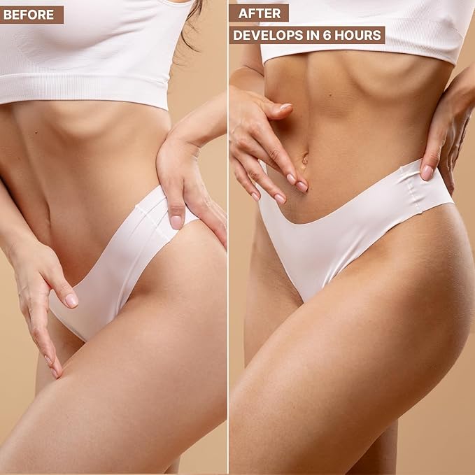 Self Tanner Spray - USA Made with Natural & Organic Ingredients, Fast Drying Spray Tan for Pale Skin, Non Toxic Gradual Tanning Spray, Sunless Tanning Water for Women & Men, Fair to Medium