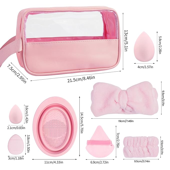 MAANGE Makeup Brush Set 42 Pcs Makeup Tool Set Premium Synthetic Foundation Powder Concealers Eye shadows Blush Makeup Brushes (Pink, 42 Piece Set)