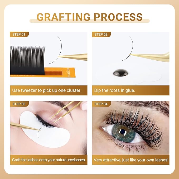 NAGARAKU Flat Ellipse Eyelash Extensions, 5TH GEN AIR SERIES Double Tips Lashes Lighter Thinner Flat Split Tips Individual Lash Matte Black Classic False Eyelashes 16 Rows -0.20 D Curl 8-12mm Mix