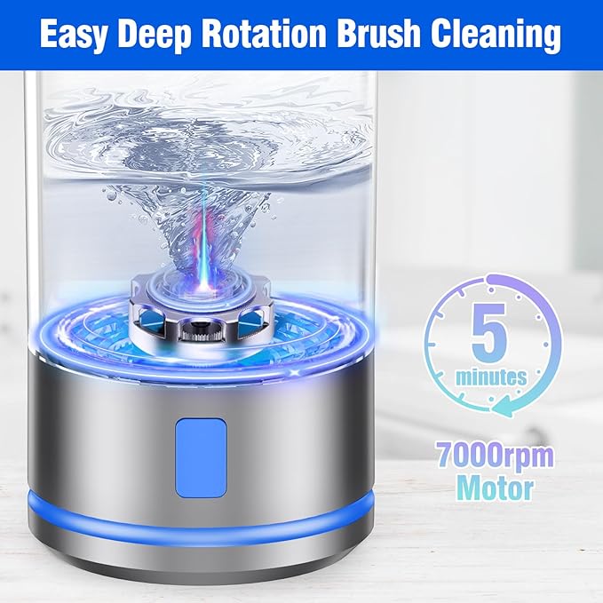 Electric Makeup Brush Cleaner Machine - Ultra Fast Rechargable Make Up Brush Washer and Dryer - Automatic Cosmetic Brush Cleanser Tool Clean for Beauty Women, Girls Gift
