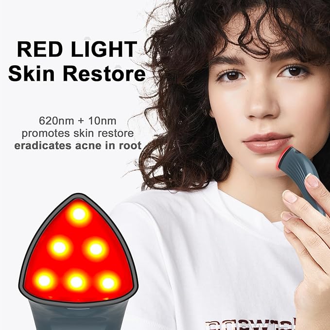 LED Acne Foe - Acne Spot Pimple Zit Treatment Device Red and Blue Light Therapy for Face, Facial Aesthetic Device, Blue