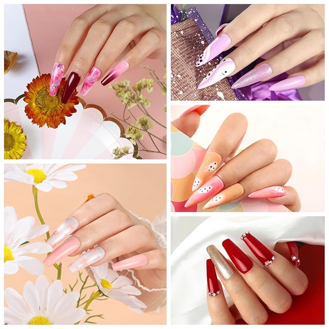 39PCS Gel Nail Polish Kit with U V Light 20 Colors Gel Nail Kit Glitter Nude Pink Red Blue 36W Nail Lamp Base Top Coat Nail Art Rhinestones Manicure Tools Starter Kit