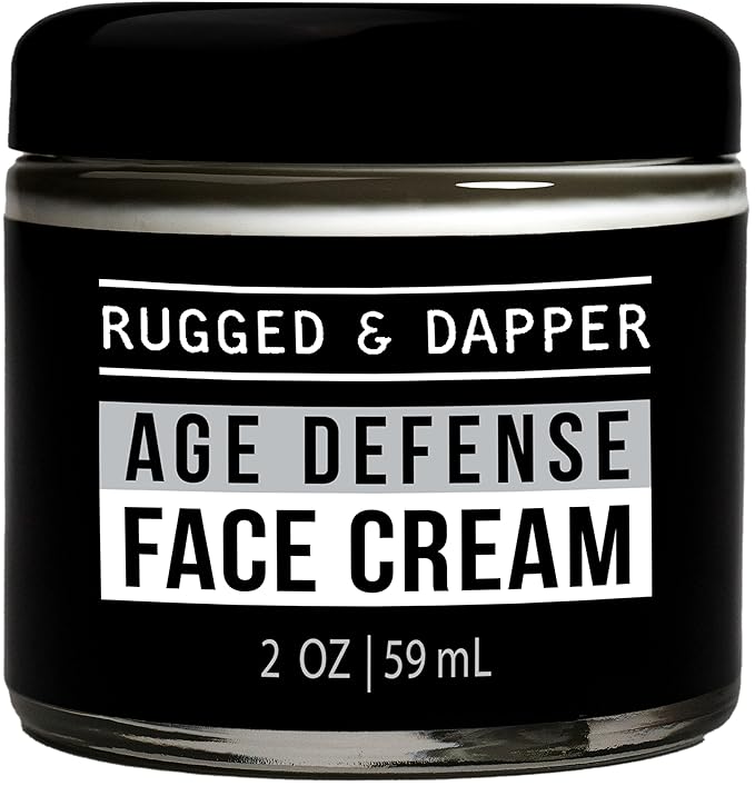 RUGGED & DAPPER - Mens Face Cream with Hyaluronic Acid - Ultra-Hydrating Mens Anti Aging Face Cream- 24 Hour Protection - 4 Month Supply - USA Made