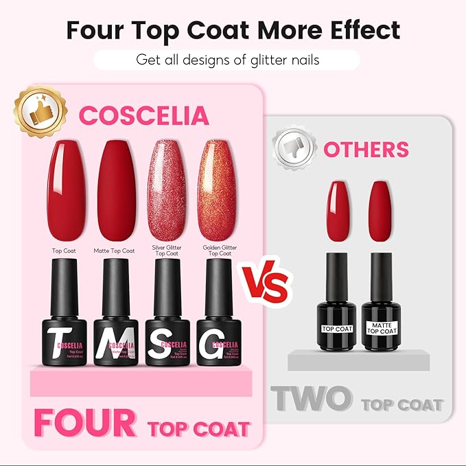 COSCELIA 53pcs Gel Nail Polish Kit with U V light and Drill Starter Kit 35 Colors Gel Nail Polish with 5pcs Top Base Coat Nail Art All Seasons Professional Gel Manicure Kit DIY at Home Gifts for Women