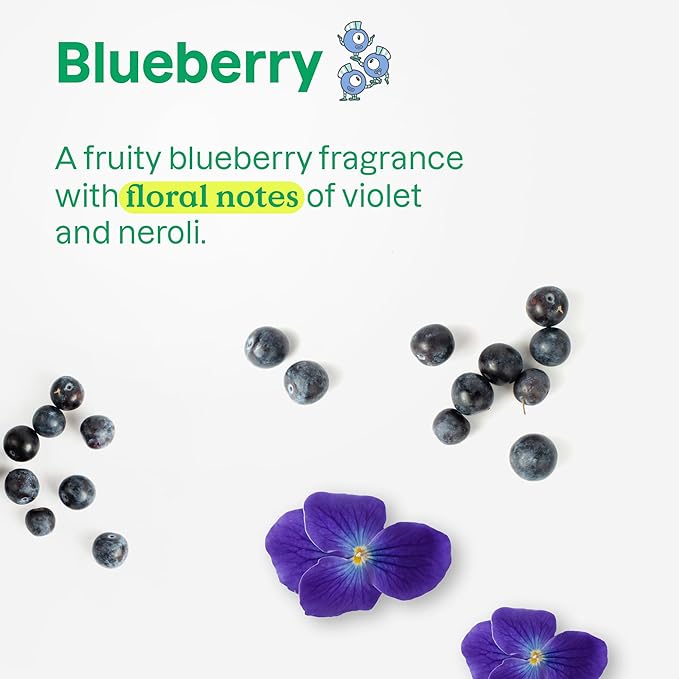 ATTITUDE Foaming Hand Soap for Kids, EWG Verified, Dermatologically Tested, Plant- and Mineral-Based Ingredients, Vegan, Blueberry, 10 Fl Oz (Pack of 6)