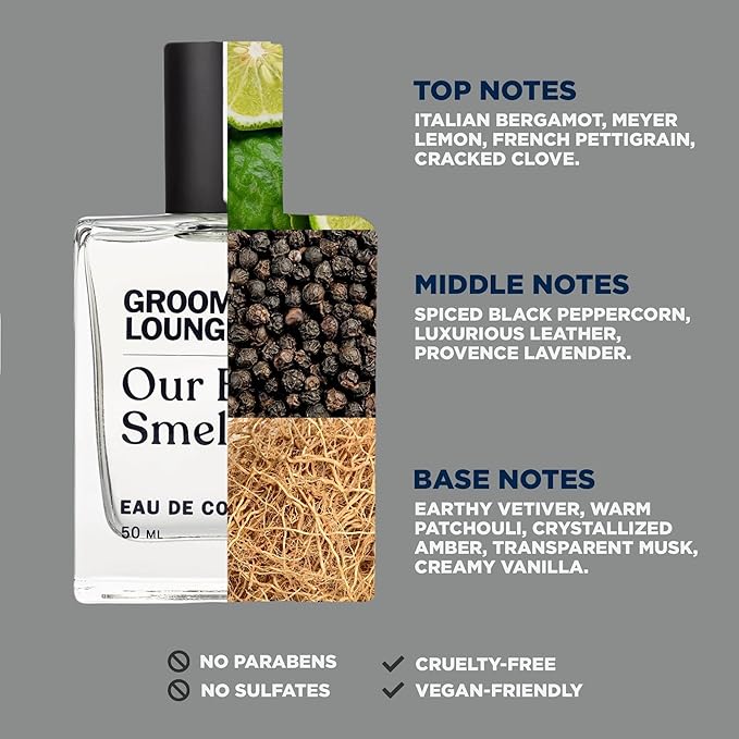 Grooming Lounge Best Smelling Kit, All Natural Body Wash and Gel, Signature Cologne, Invigorating Black Pepper Scent, Gift Set, Value Kit…